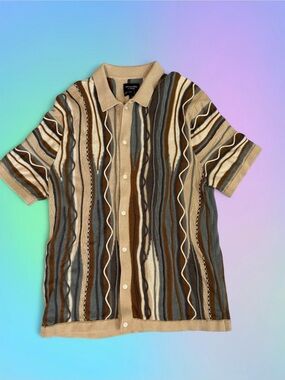 Abercrombie & Fitch Coogi Style Short-Sleeve Button Polo